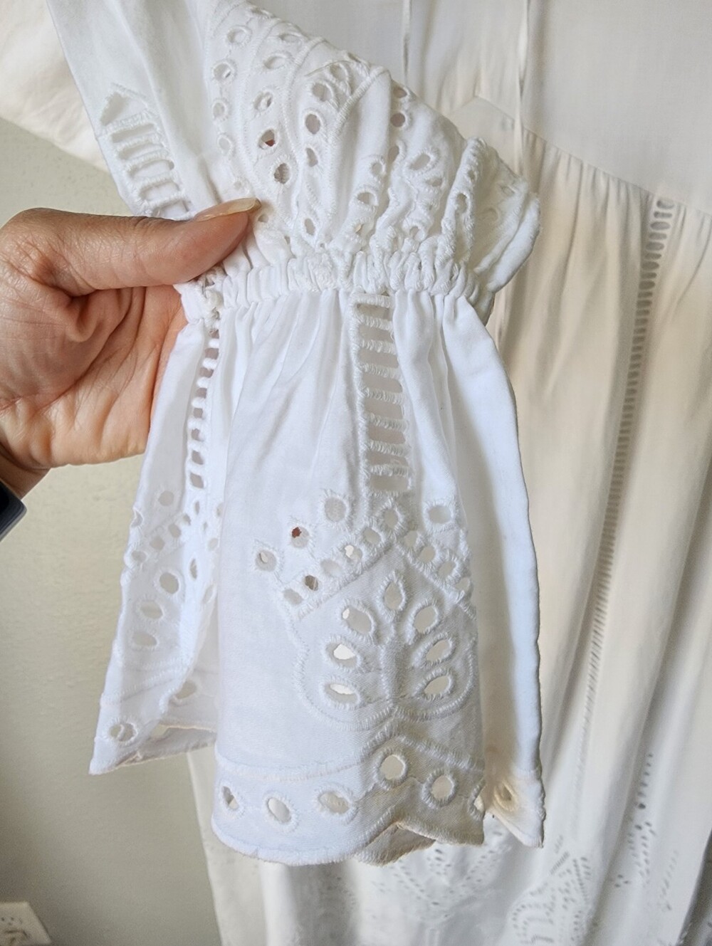 The Kooples Broderie Anglaise Eyelet Embroidered Cotton Maxi Size 1 Small White - Picture 8 of 16